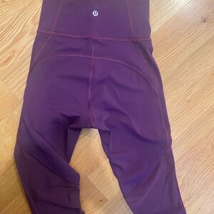 Lululemon high waisted purple mesh leggings
